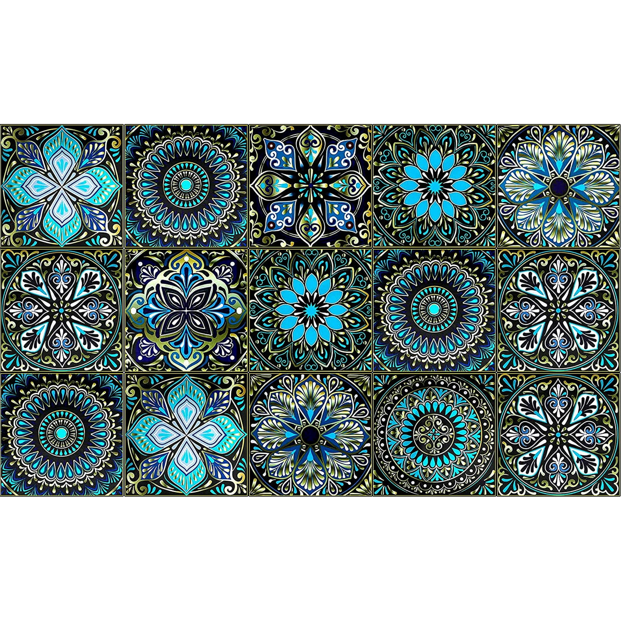 15 Pieces Mandala Style Decorative Tile Stickers Peel and Stick Self Adhesive Removable Moroccan Tiles for Home Decor Furniture Decor 6 x 6 Inch Simple Style Backsplash Tile Stickers Staircase 15 Pieces Mandala Style Decorative Tile Stickers Peel and Stick Self Adhesive Removable Moroccan Tiles for Home Decor Furniture Decor 6 x 6 Inch Simple Style Backsplash Tile Stickers Staircase
